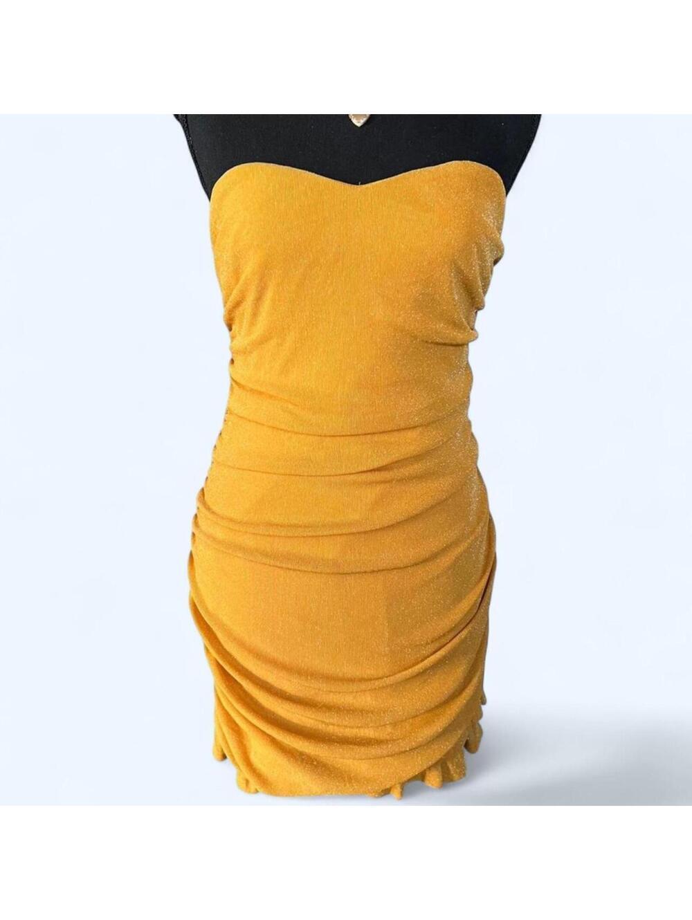 Women's Gold and Yellow Dress